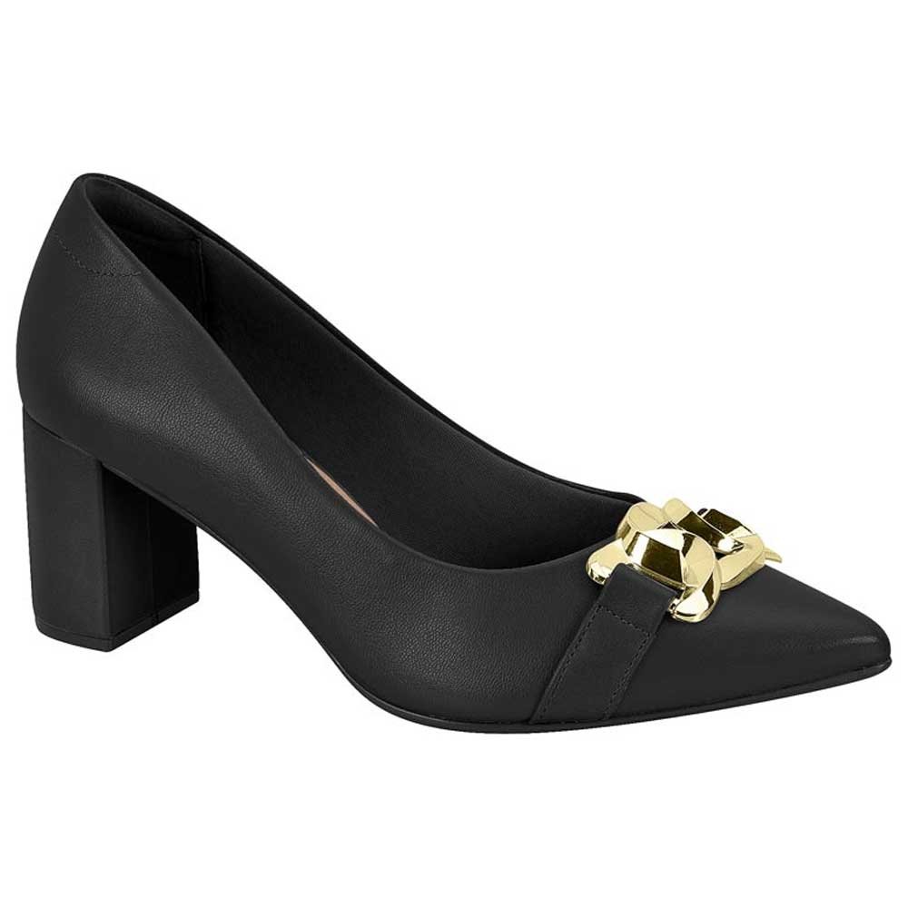 Scarpin Feminino Salto Grosso Napa Preto Beira Rio 4241.228 Preto 1