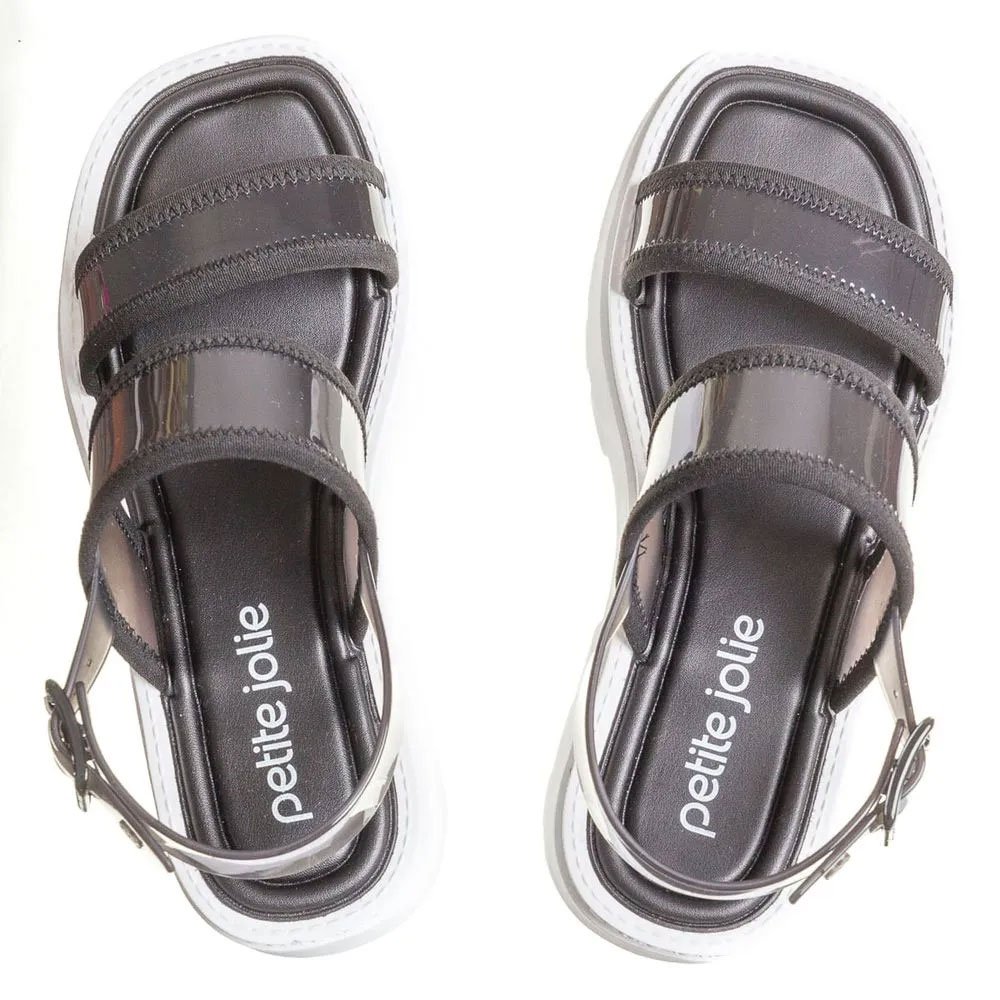 Sandália Feminina Naomi Translúcido Preto Petite Jolie PJ7013 Preto 3