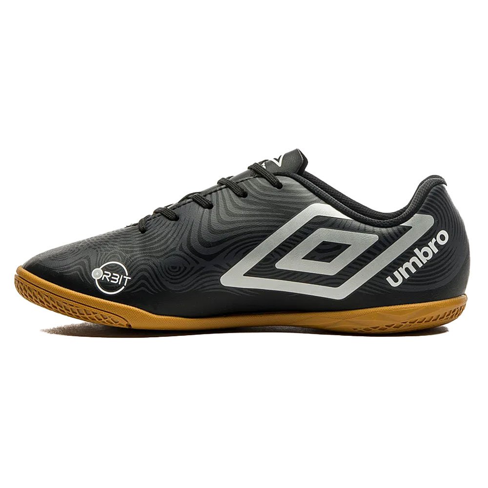 Chuteira Masculina Futsal Orbit Preto Cinza Branco Umbro U01FB00152-182 Preto 2