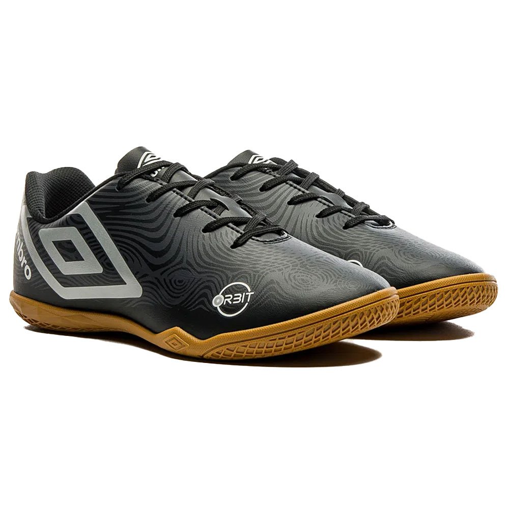 Chuteira Masculina Futsal Orbit Preto Cinza Branco Umbro U01FB00152-182 Preto 3