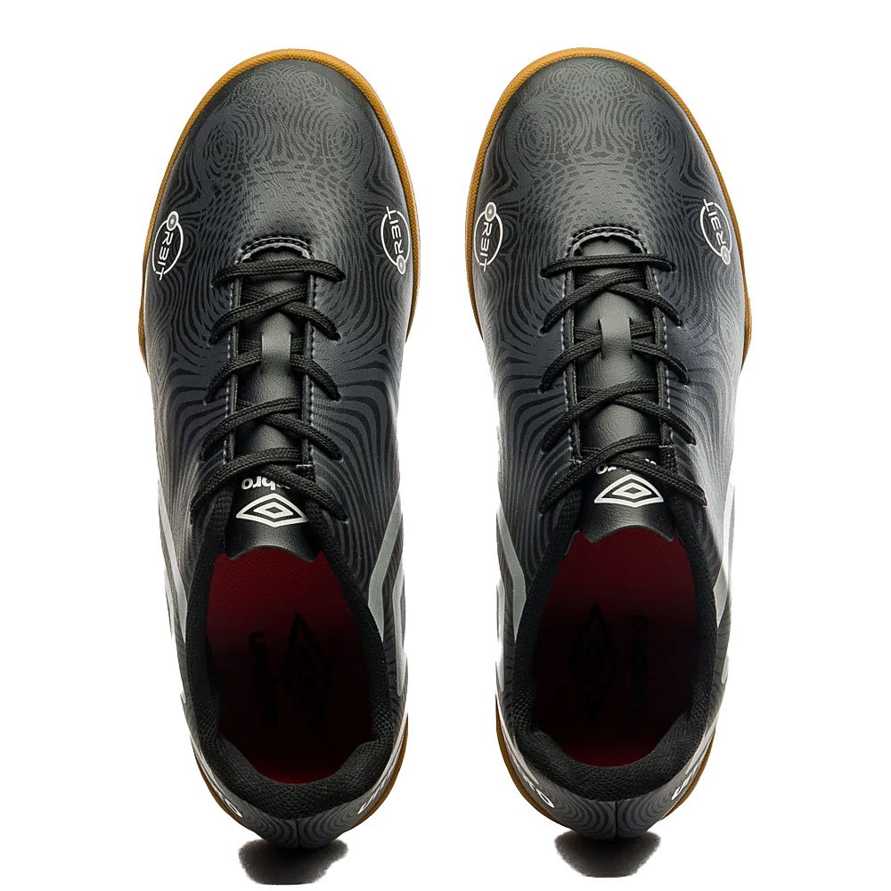 Chuteira Masculina Futsal Orbit Preto Cinza Branco Umbro U01FB00152-182 Preto 4