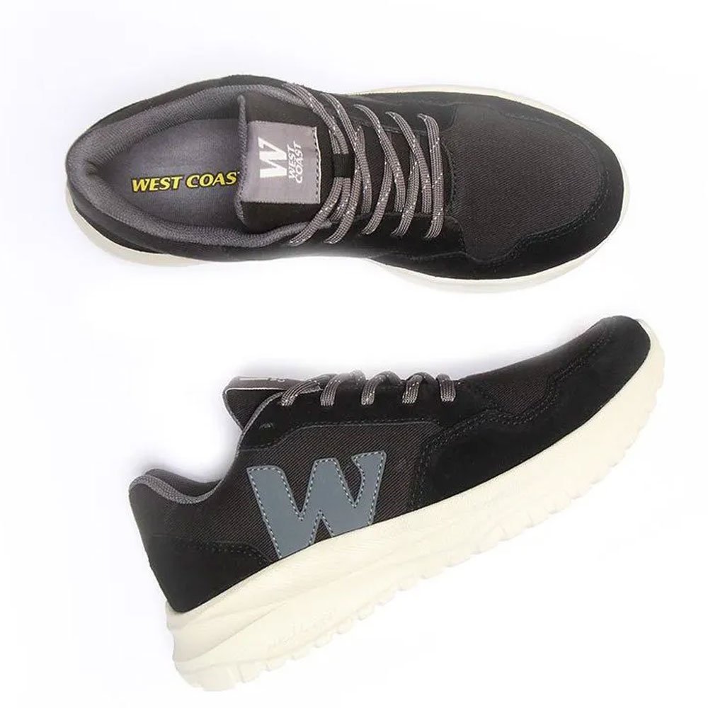 Tênis Masculino Couro WC 22 Duster Black Graphite Beige West Coast 312003 Preto 5