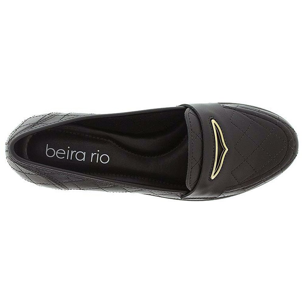 Mocassim Loafer Feminino Pespontos Preto Beira Rio 4312.103 Preto 3
