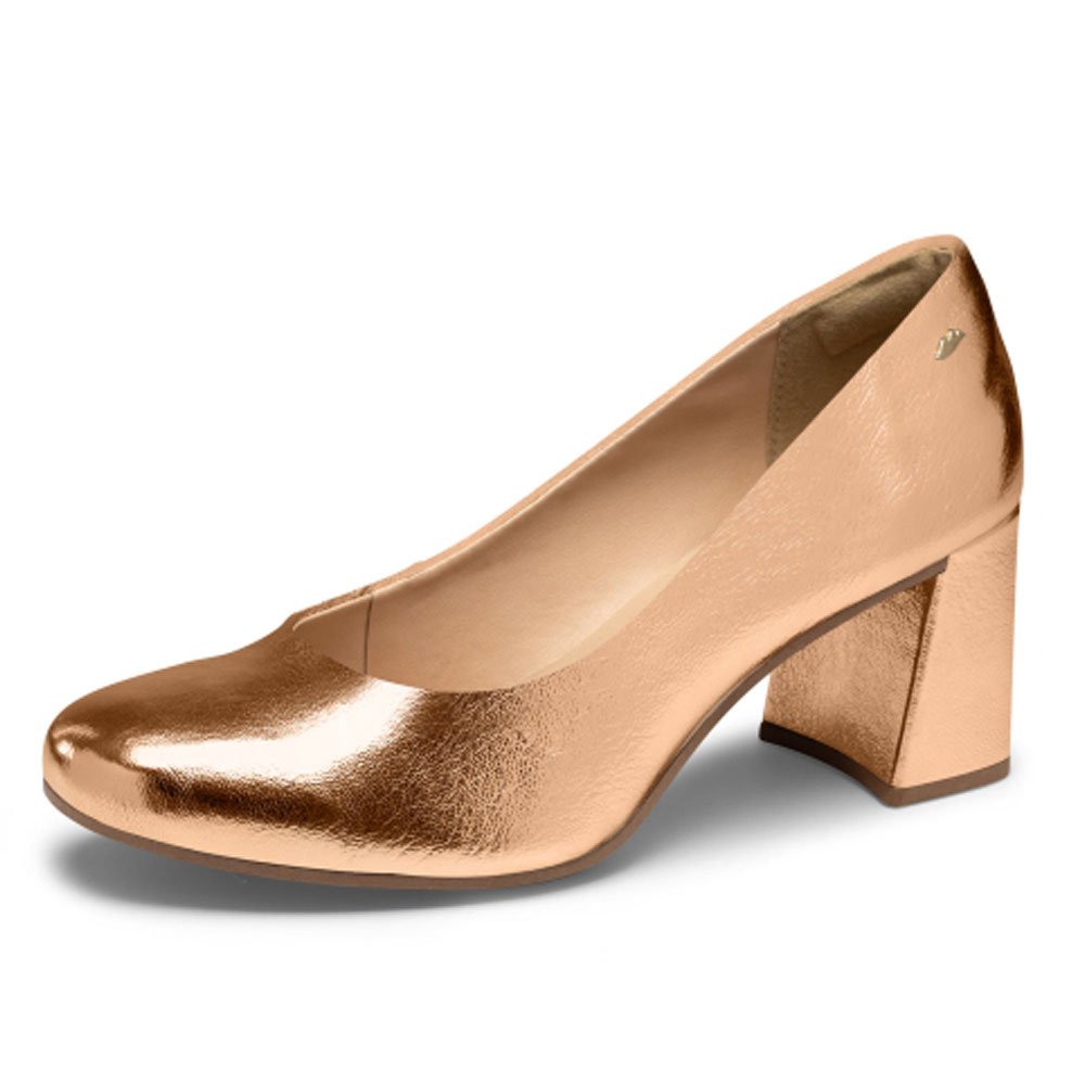 Sapato Feminino Salto Bloco Namaste Rose Dakota G9734-0002 Dourado 2