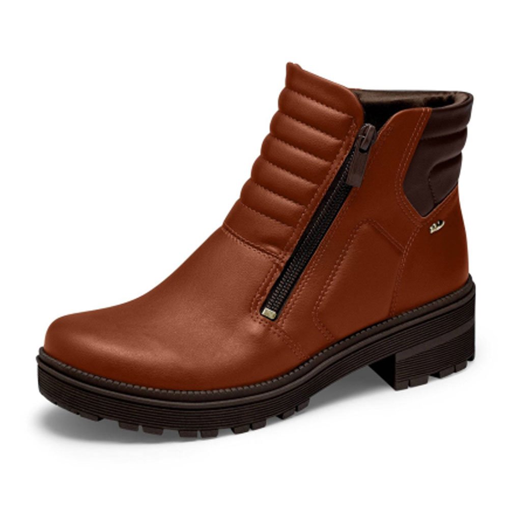 Bota Feminina Biker Cano Curto Conhaque Chocolate Dakota G9563-0003 Marrom 2