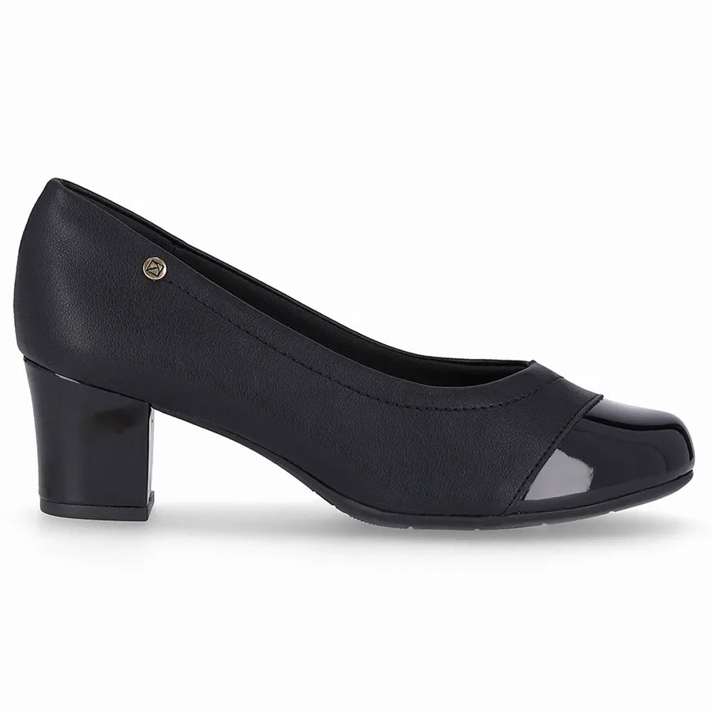 Scarpin Feminino Laura Salto Médio Preto Piccadilly 110164-17 Preto 1