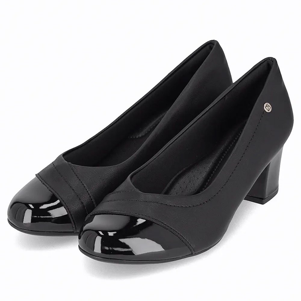 Scarpin Feminino Laura Salto Médio Preto Piccadilly 110164-17 Preto 3