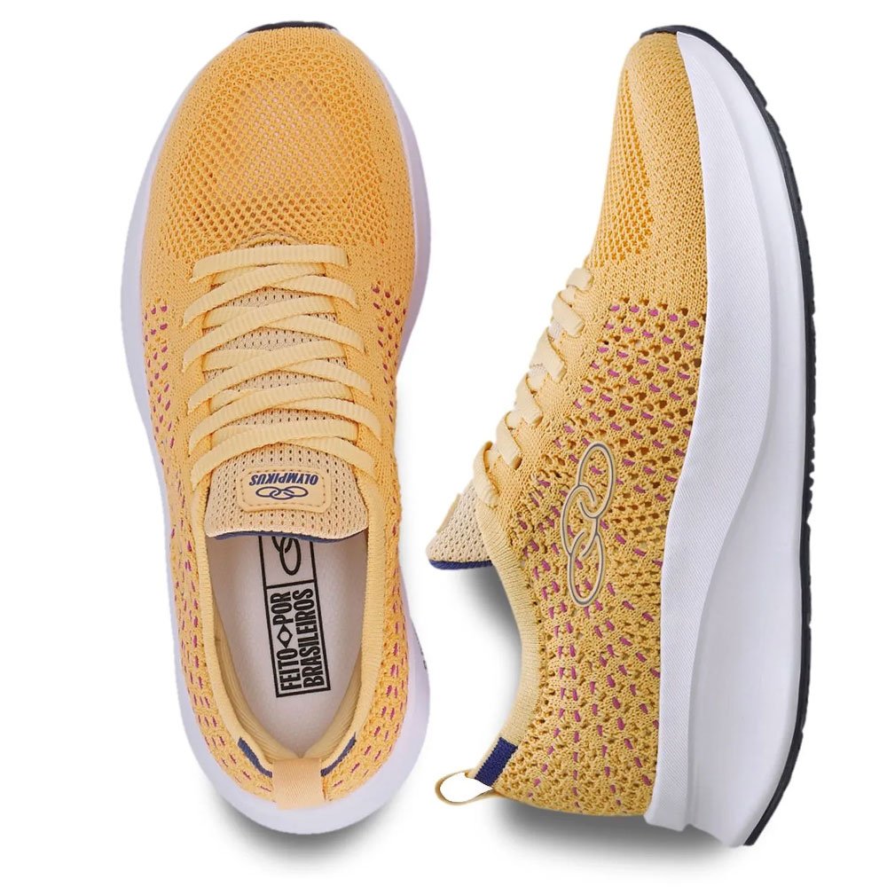 Tênis Esportivo Feminino Vest Amarelo Olympikus Amarelo 3