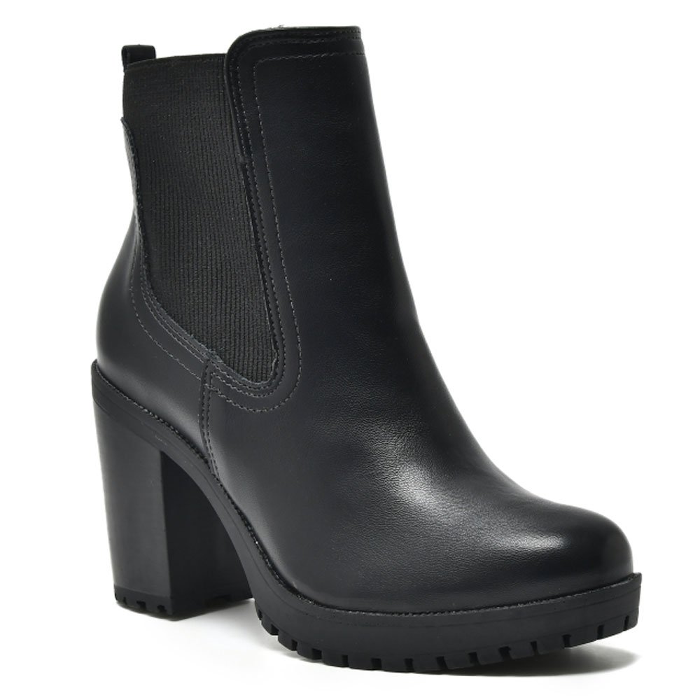 Bota Feminina Salto Bloco Preto Via Marte 014-005-01 Preto 1