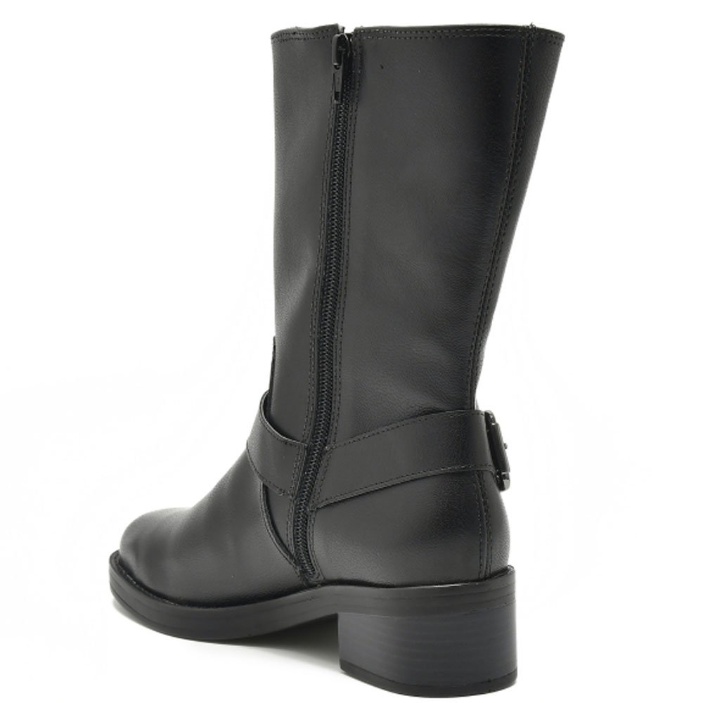 Bota Feminina Biker Cano Médio Preto Via Marte 035-002-01 Preto 4