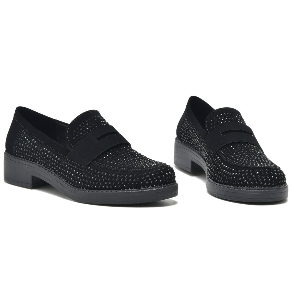 Mocassim Loafer Feminino Nobuck Preto Via Marte 011-006-01 Preto 4