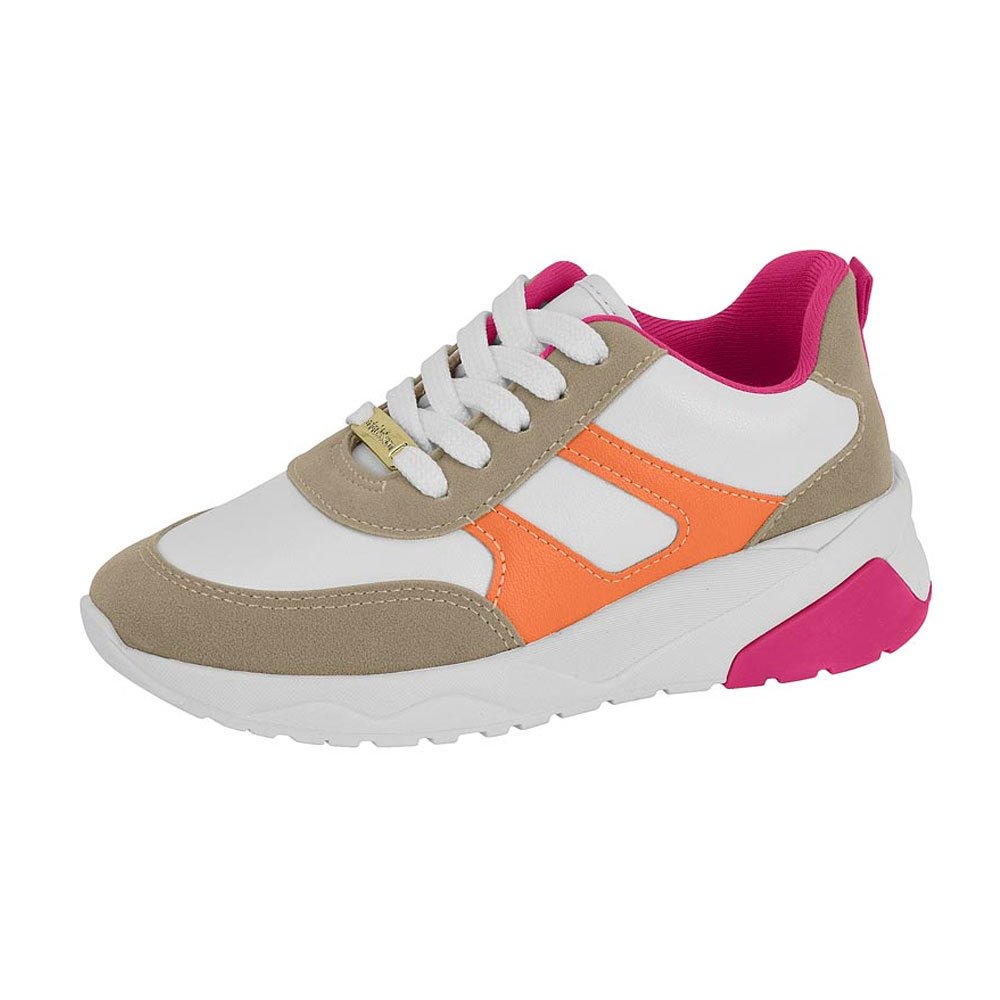 Tênis Infantil Casual Branco Off Laranja Intense Molekinha 2571.106 Branco 2