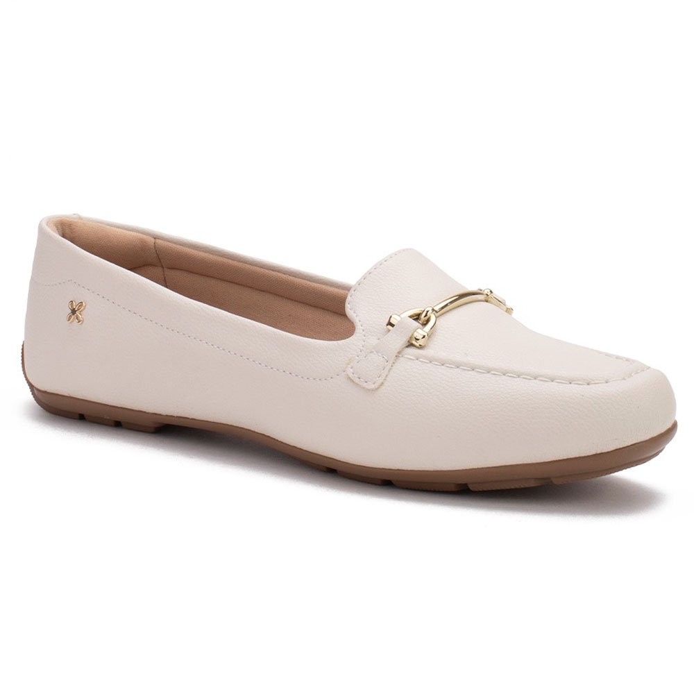 Mocassim Feminino Floater Lux Off White Softli 10001.10007