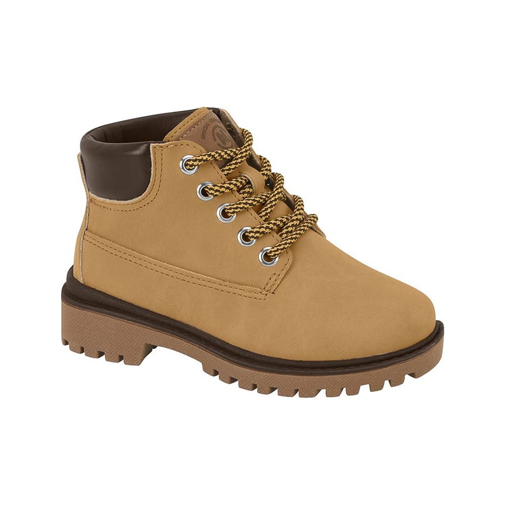 Bota Coturno Infantil Masculina Mostarda Café Molekinho 2144.214 Marrom Claro 1