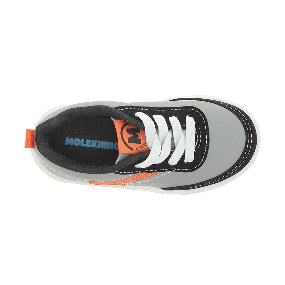 Tênis Infantil Masculino Cinza Preto Laranja Molekinho 2133.178 Cinza 3