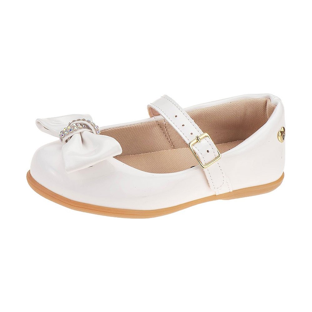 Sapatilha Infantil Fofura Verniz Branco Unipasso 102-07-210 Branco 2