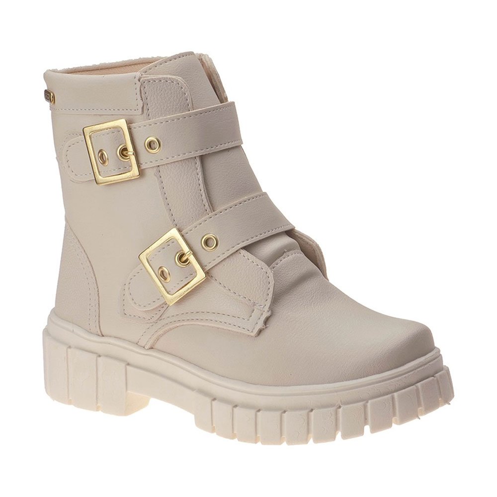 Bota Coturno Infantil Gloss Off White Unipasso 305-02-187 Branco 1