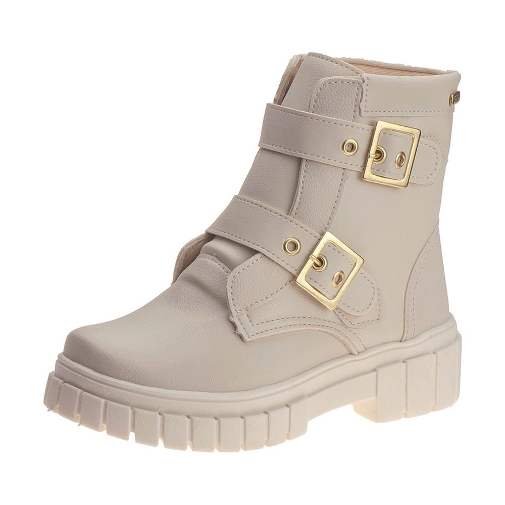 Bota Coturno Infantil Gloss Off White Unipasso 305-02-187 Branco 2