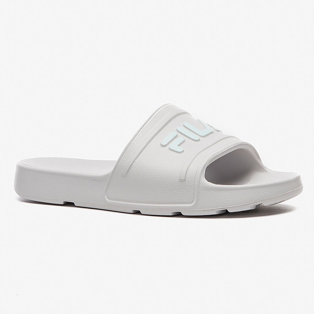 Chinelo Feminino Sleek Slide Branco Prata Verde Fila F02SD00011-6426 Branco 2