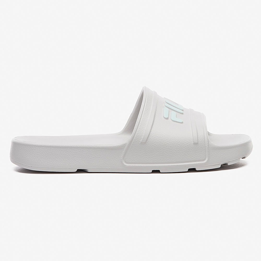 Chinelo Feminino Sleek Slide Branco Prata Verde Fila F02SD00011-6426 Branco 1