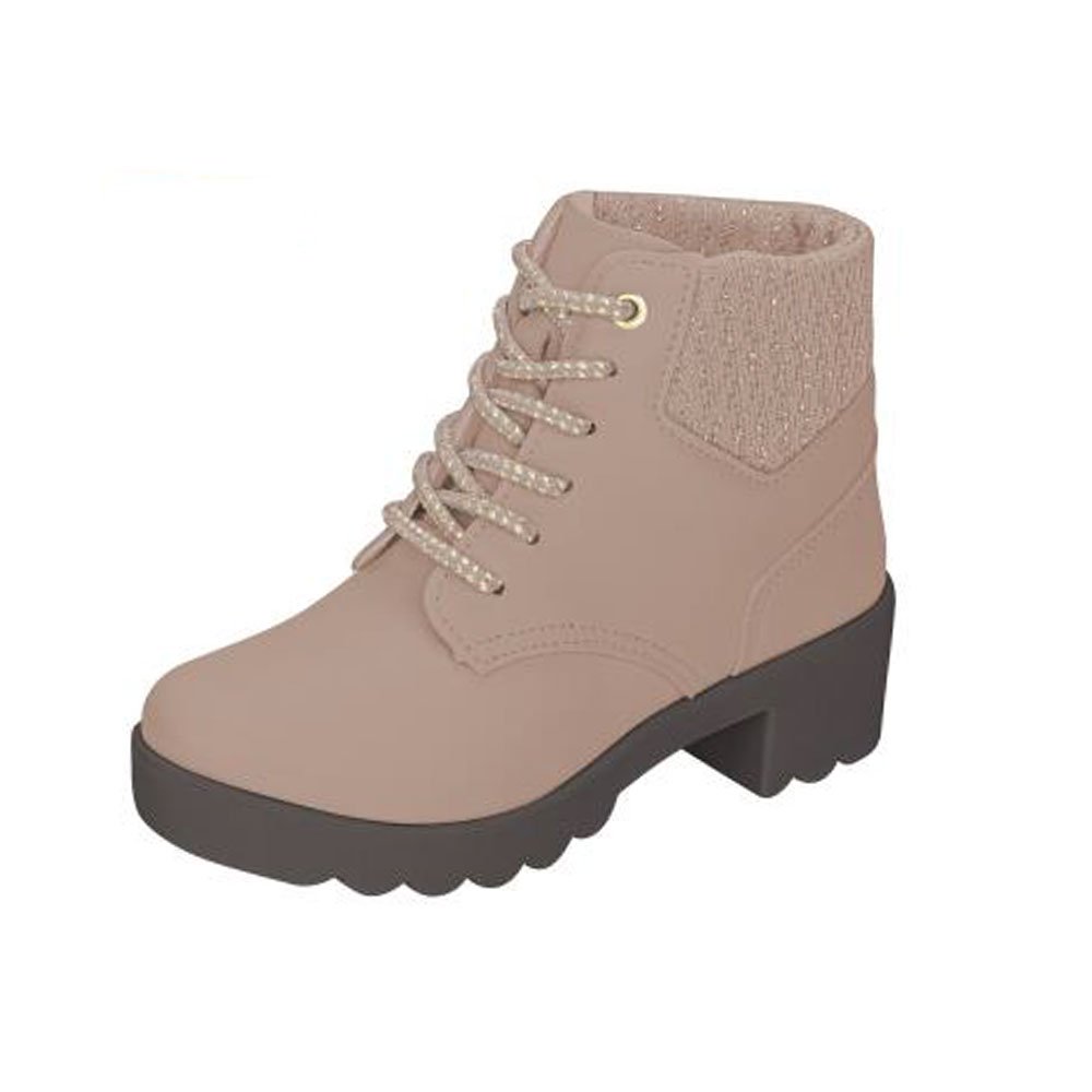 Bota Coturno Infantil Liz Avelã Kidy 328-0001-2598 Bege 2