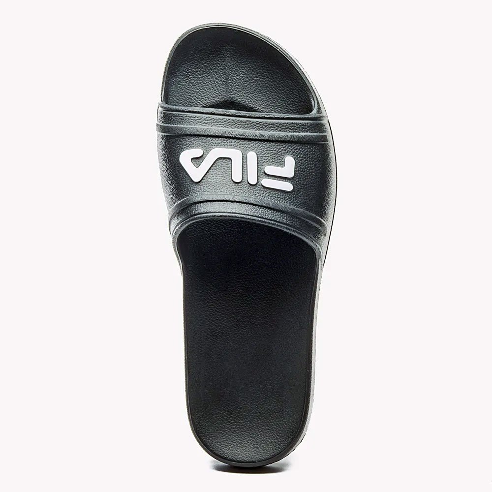 Chinelo Masculino Sleek Slide Preto Branco Fila F01SD00010-001 Preto 4