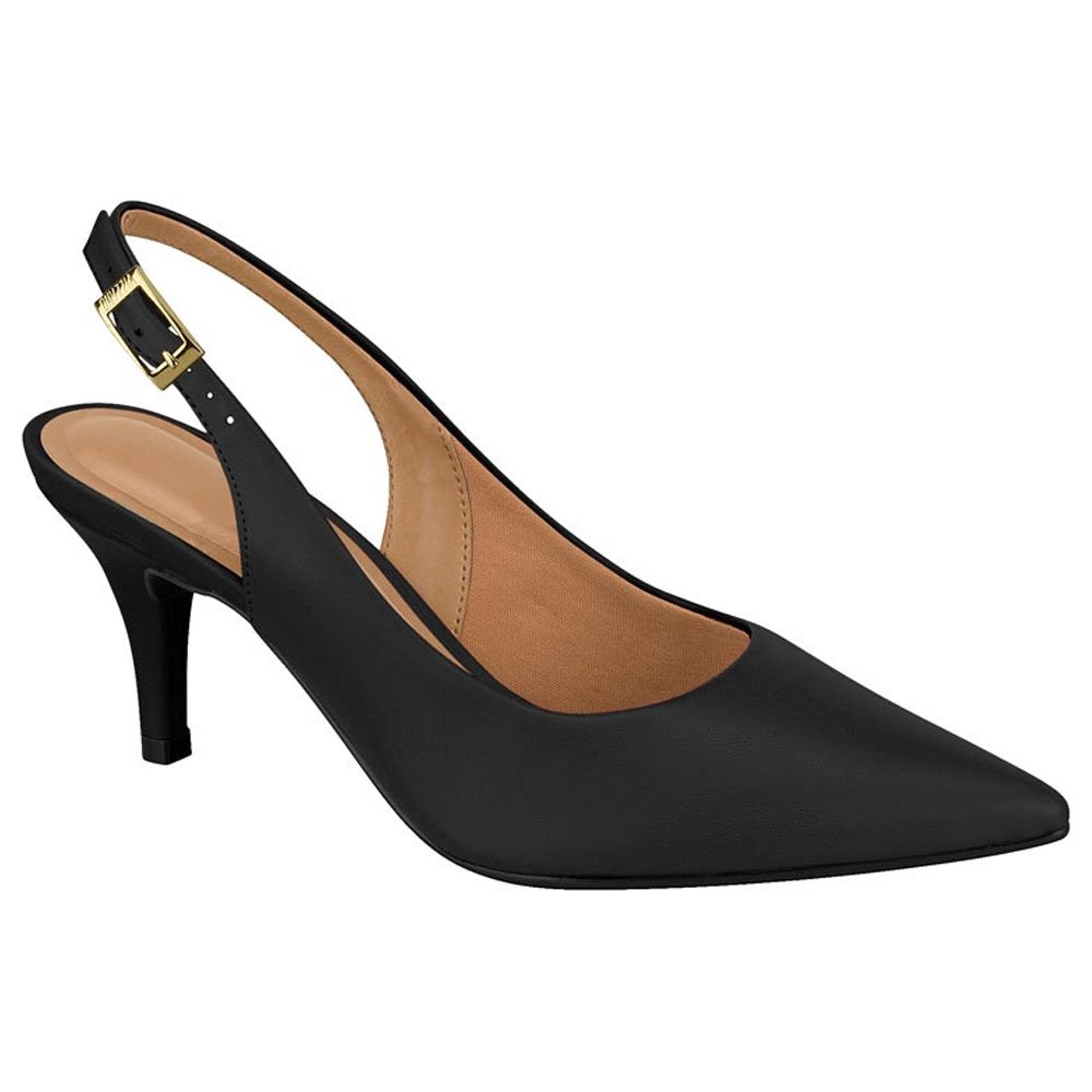 Scarpin Feminino Slingback Pelica Preto Vizzano 1185.700 Preto 1