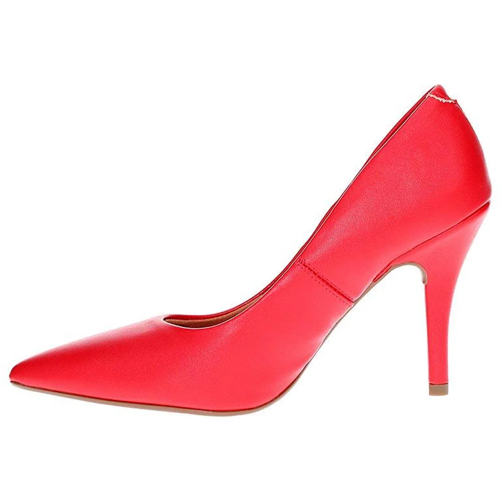 Scarpin Feminino Salto Alto Pelica Vermelho Vizzano 1184.1101 Vermelho 3