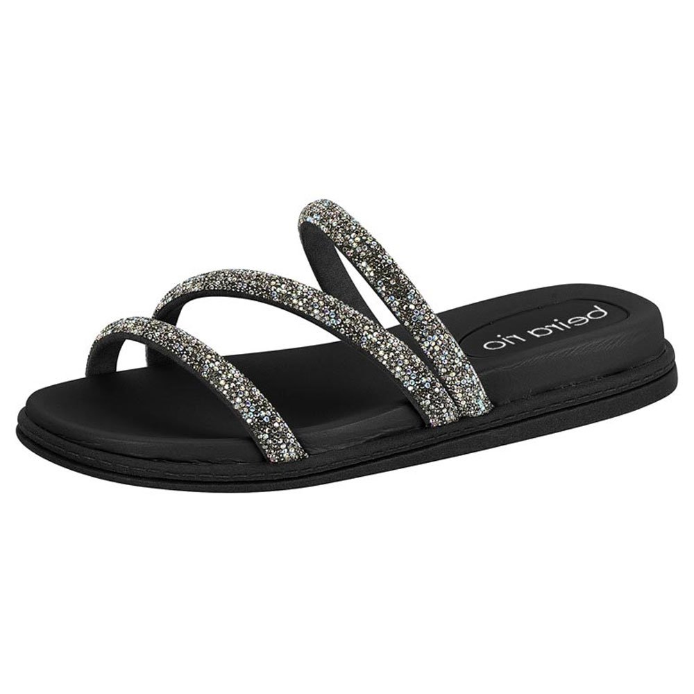 Chinelo Flatform Brilho Preto Grafite Aurora Boreal Beira Rio 8488.108 Preto 2