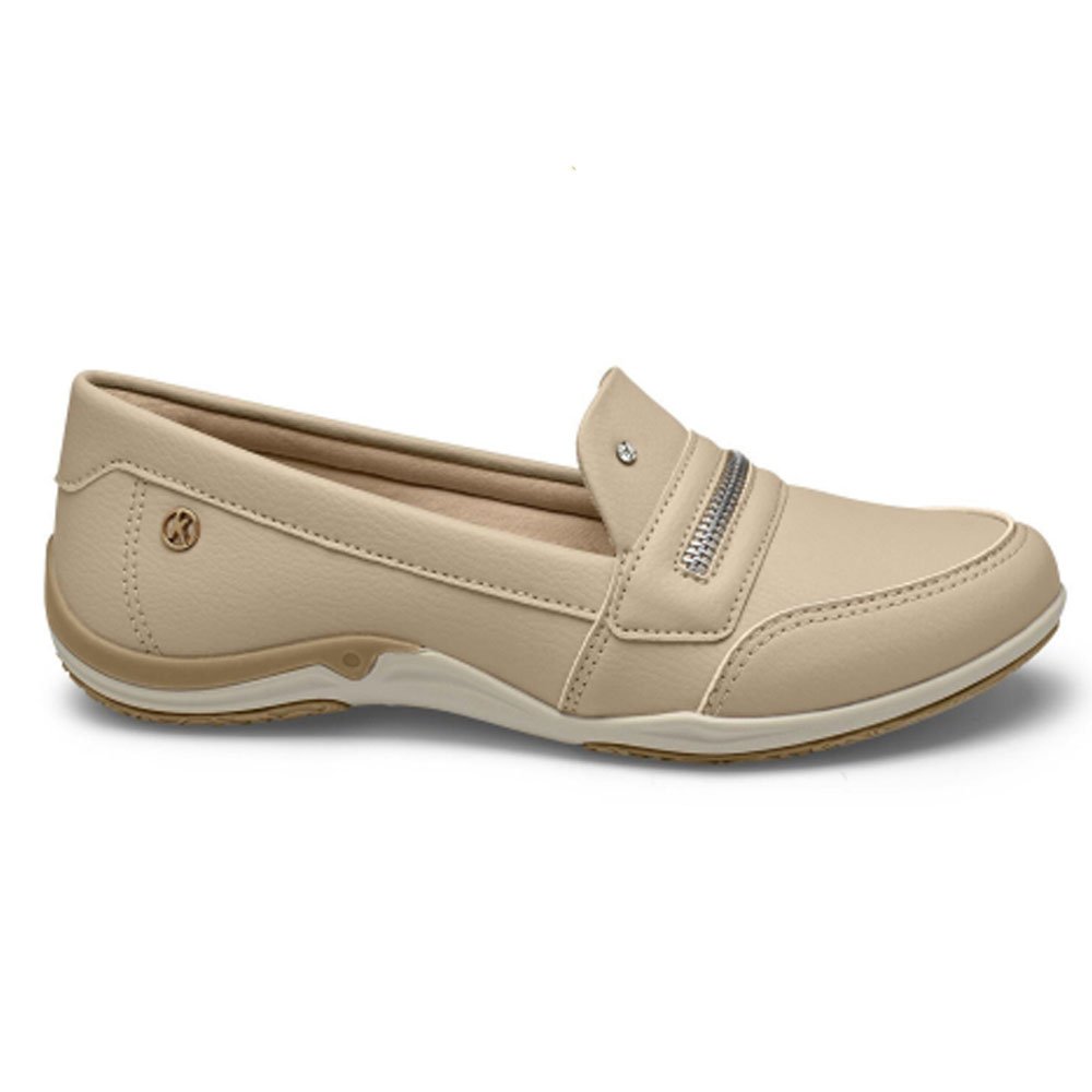 Mocassim Feminino Slip On Century Macchiato Kolosh C2766A-0003 Bege 1