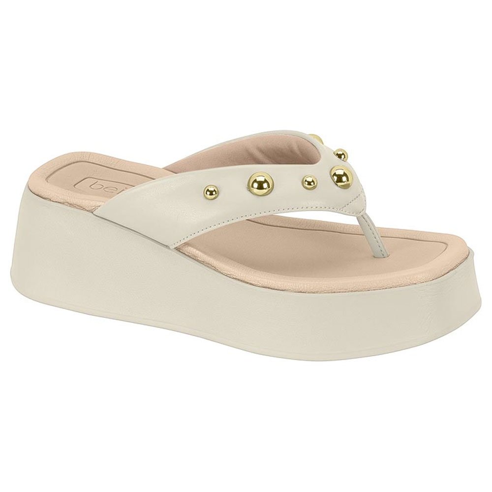 Tamanco Feminino Plataforma Branco Off Beira Rio 8530.104 Branco 1