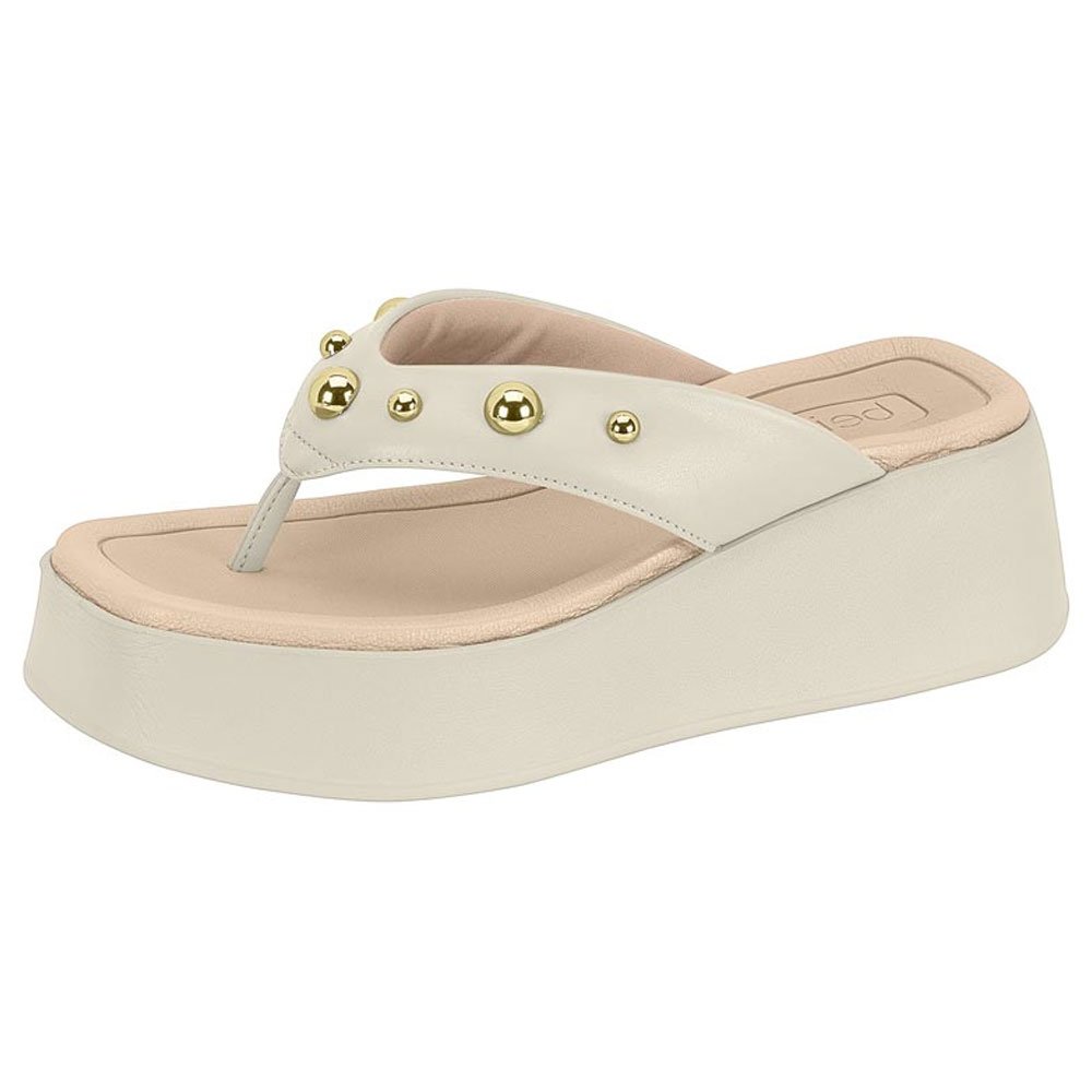 Tamanco Feminino Plataforma Branco Off Beira Rio 8530.104 Branco 2
