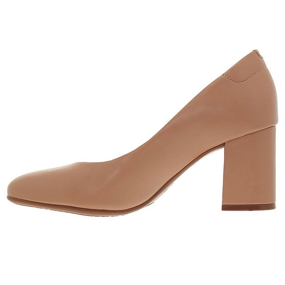 Scarpin Feminino Salto Bloco Nude Beira Rio 4320.100 Bege 3