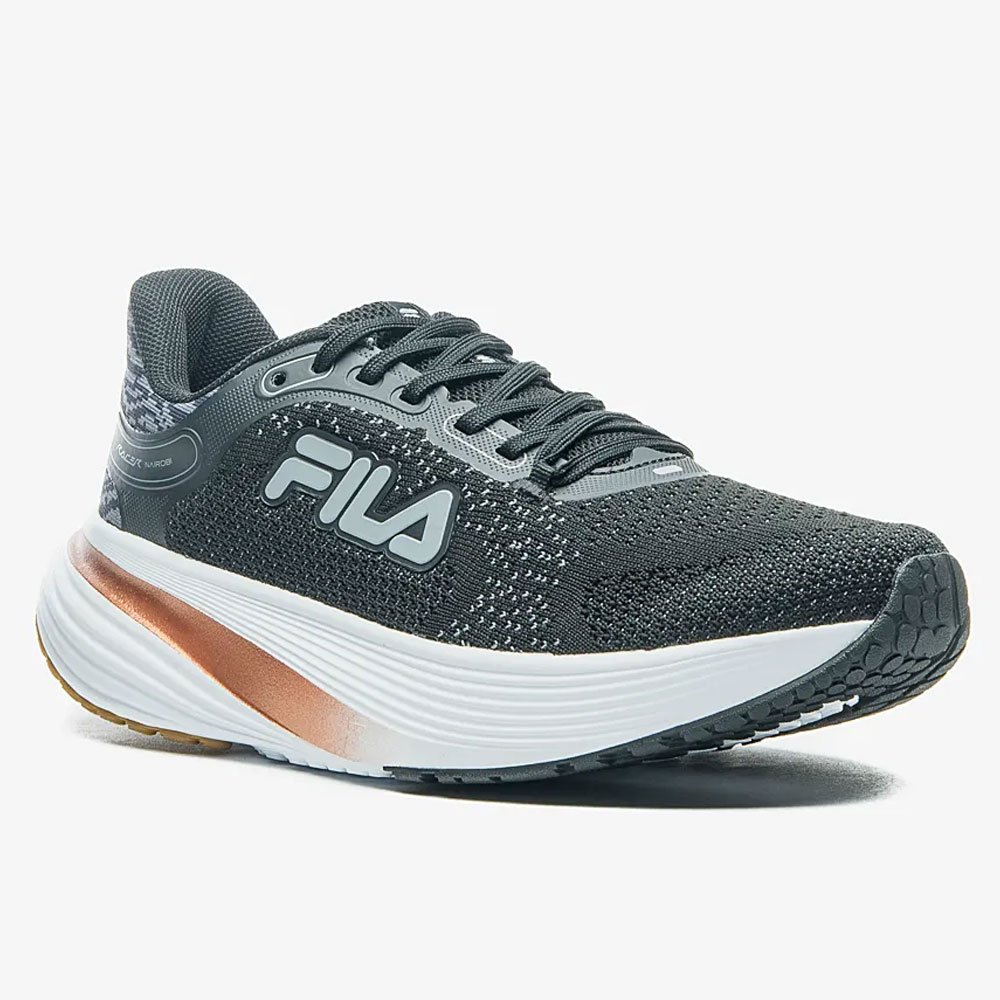 Tênis Esportivo Feminino Racer Nairobi Preto Cinza Cobre Fila F02R00122-6219 Preto 2