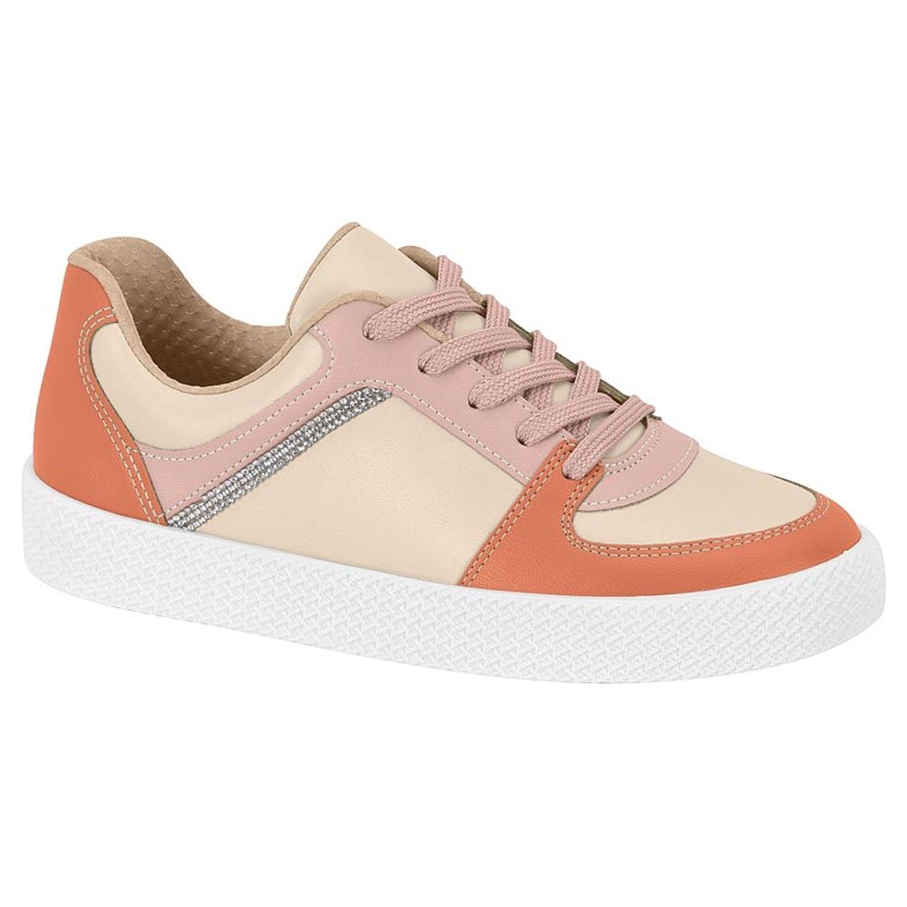 Tênis Casual Feminino Creme Papaia Rosa Beira Rio 4280.135 Bege 1
