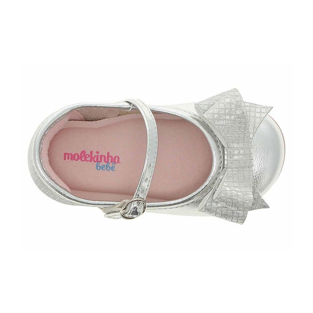 Sapatilha Infantil Feminina Boneca Prata Molekinha 2106.1043 Prata 3
