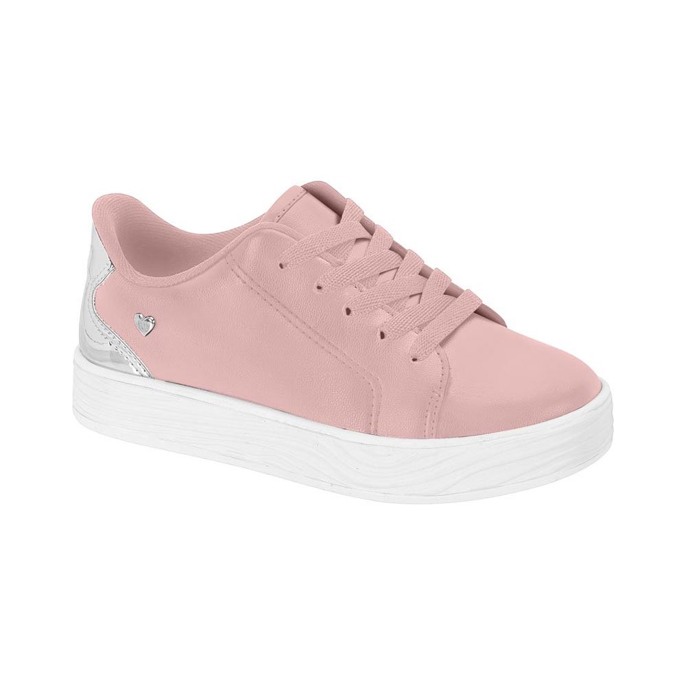 Tênis Infantil Feminino Napa Rosa Prata Molekinha 2520.1738 Rosa 1