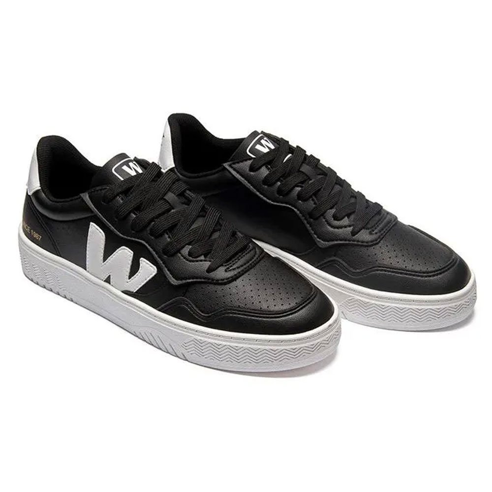 Tênis Casual Masculino Black White White West Coast WC-101 Preto 2