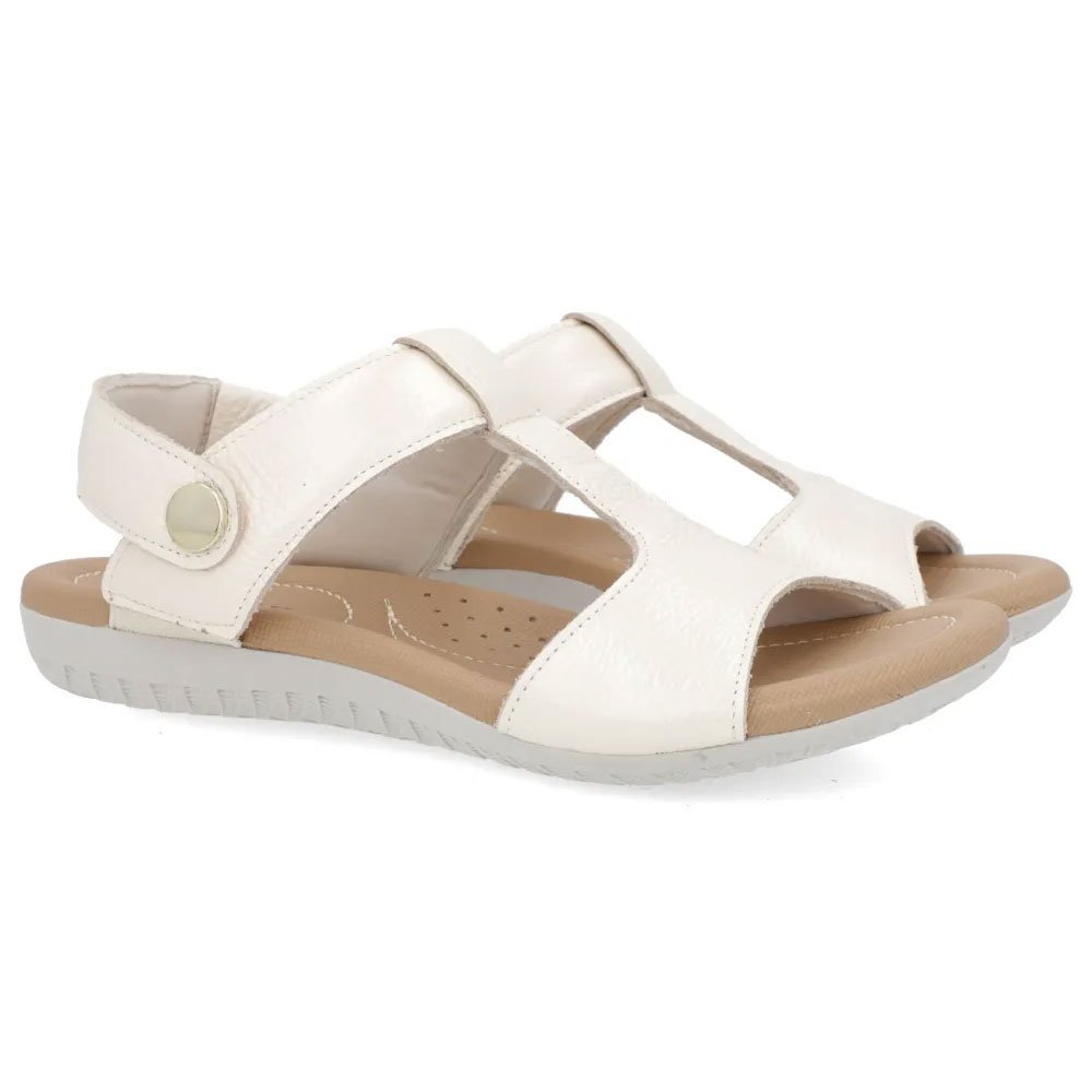Sandália Feminina Papete Marfim Usaflex R1880-006 Branco 2