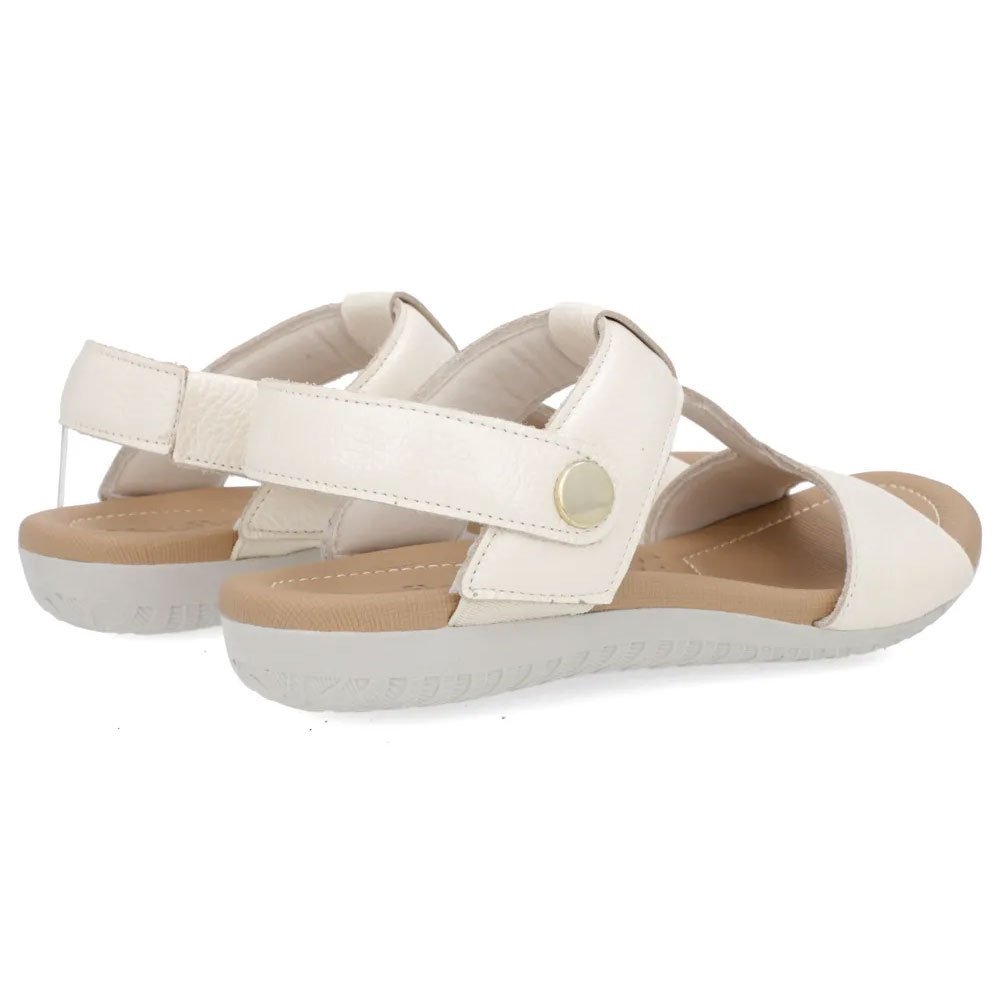 Sandália Feminina Papete Marfim Usaflex R1880-006 Branco 3
