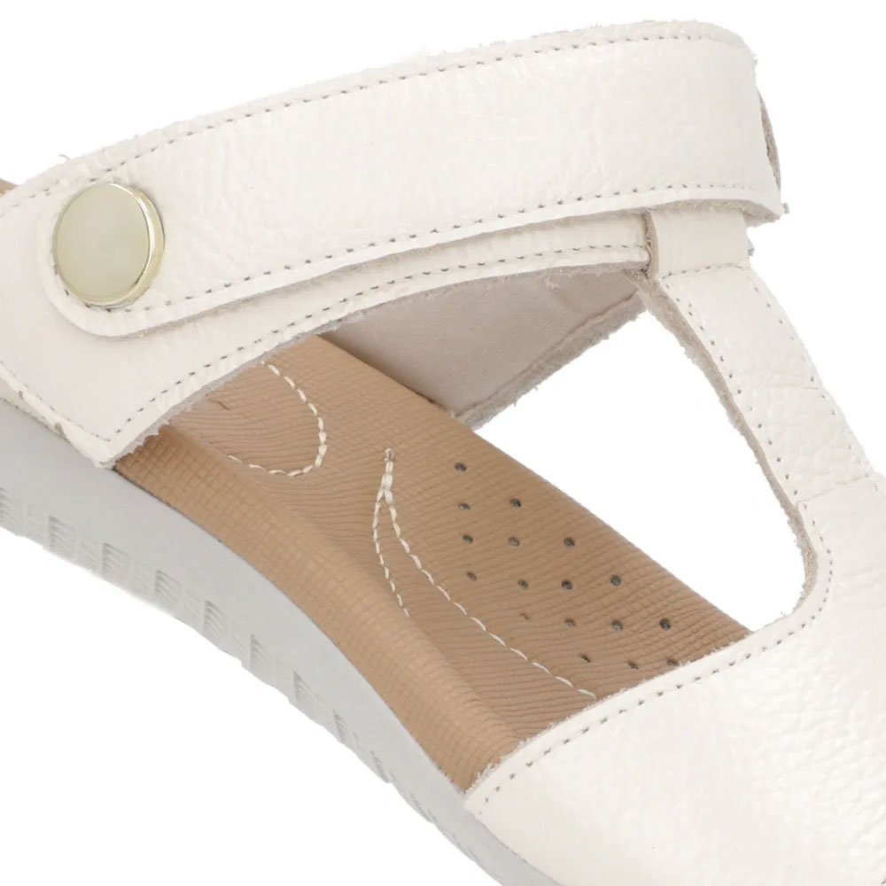 Sandália Feminina Papete Marfim Usaflex R1880-006 Branco 4