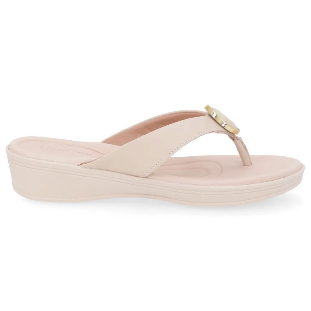 Chinelo Feminino Plataforma Couro Vanilla Usaflex UF0202-002 Branco 1