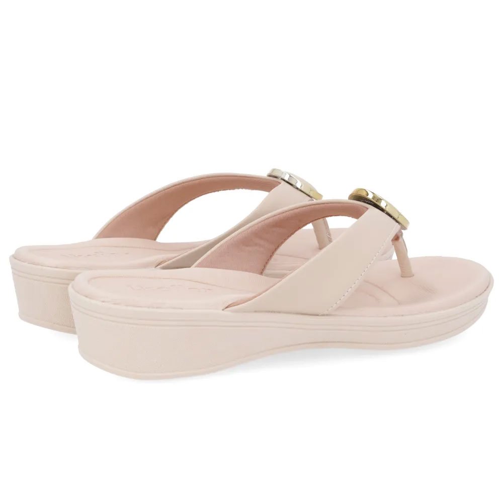 Chinelo Feminino Plataforma Couro Vanilla Usaflex UF0202-002 Branco 3