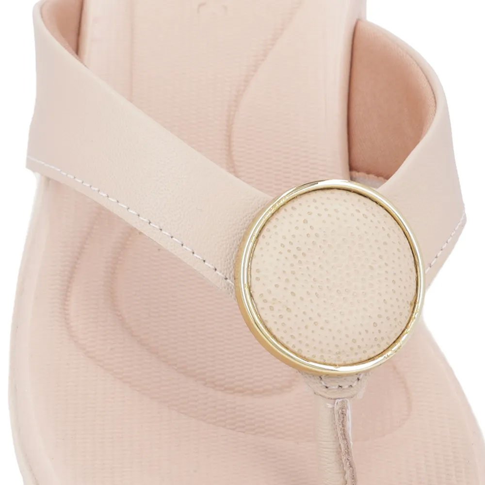 Chinelo Feminino Plataforma Couro Vanilla Usaflex UF0202-002 Branco 4