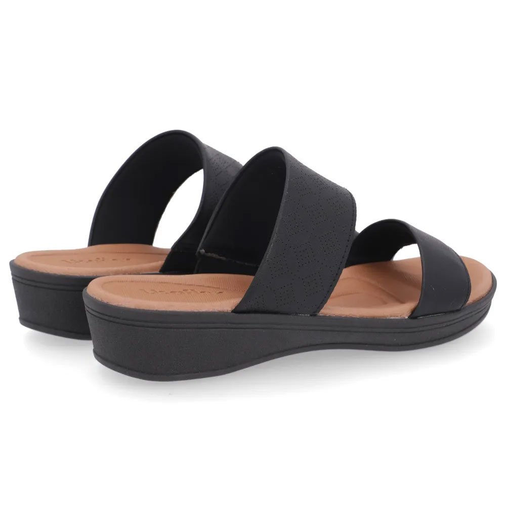 Tamanco Feminino Plataforma Couro Preto Usaflex UF0201-001 Preto 3