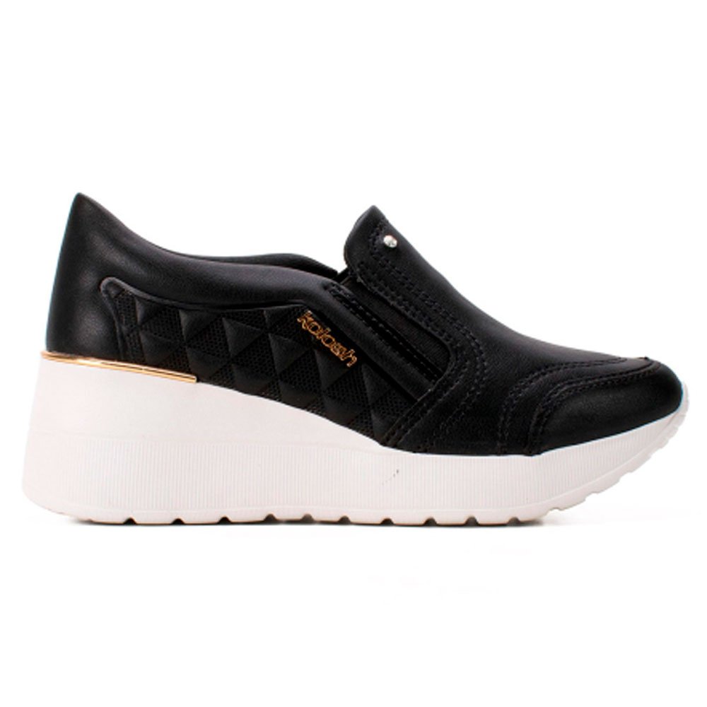 Tênis Feminino Anabela Upper Preto Kolosh C3565-0001 Preto 1