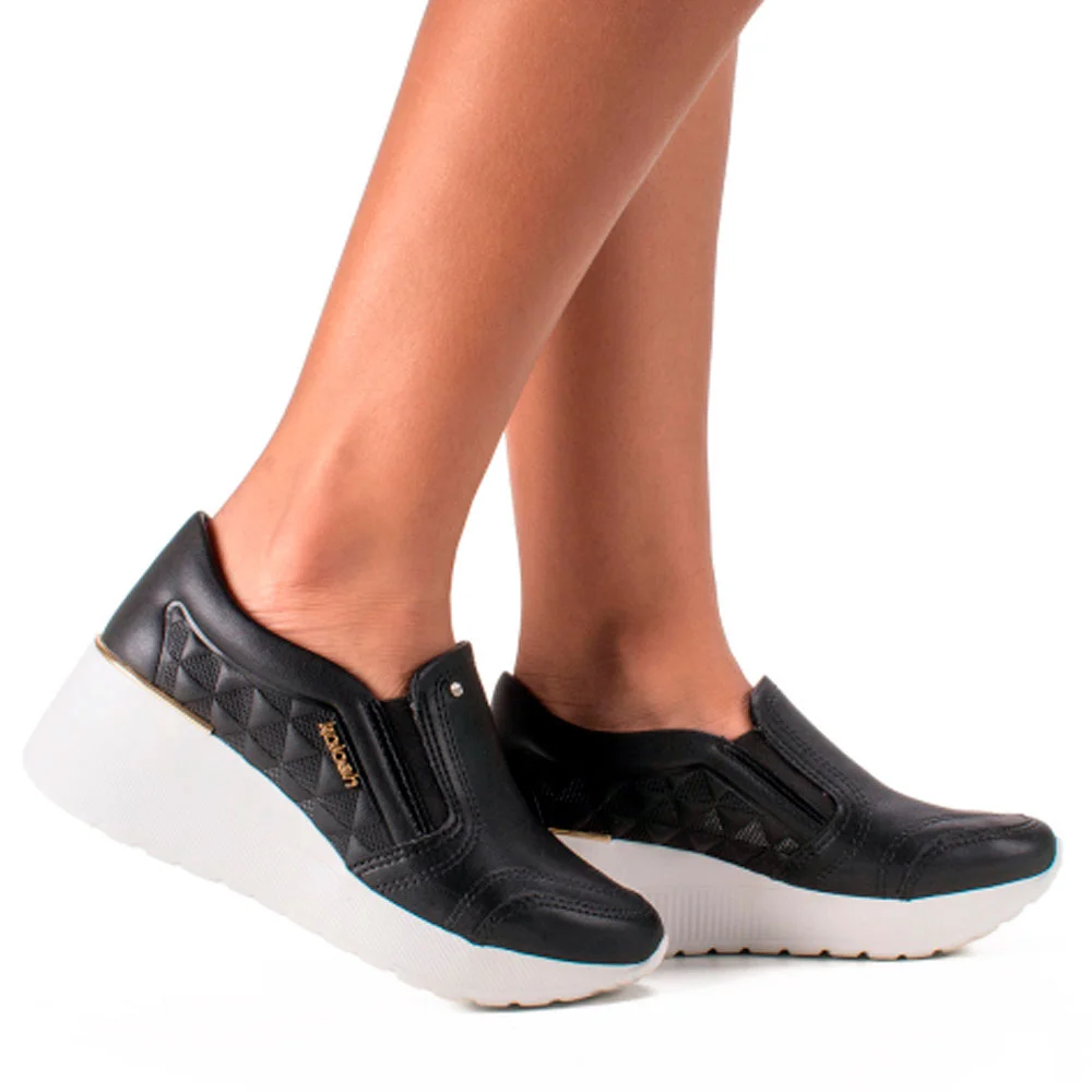 Tênis Feminino Anabela Upper Preto Kolosh C3565-0001 Preto 2