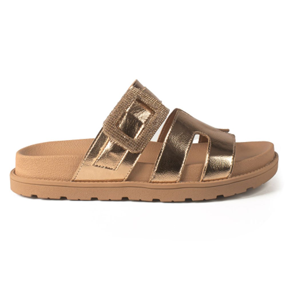 Tamanco Slide Feminino Namaste Rose Dakota Y7823-0006 Dourado 1