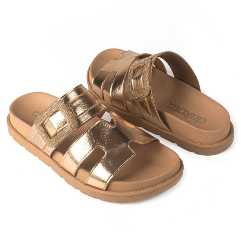Tamanco Slide Feminino Namaste Rose Dakota Y7823-0006 Dourado 5