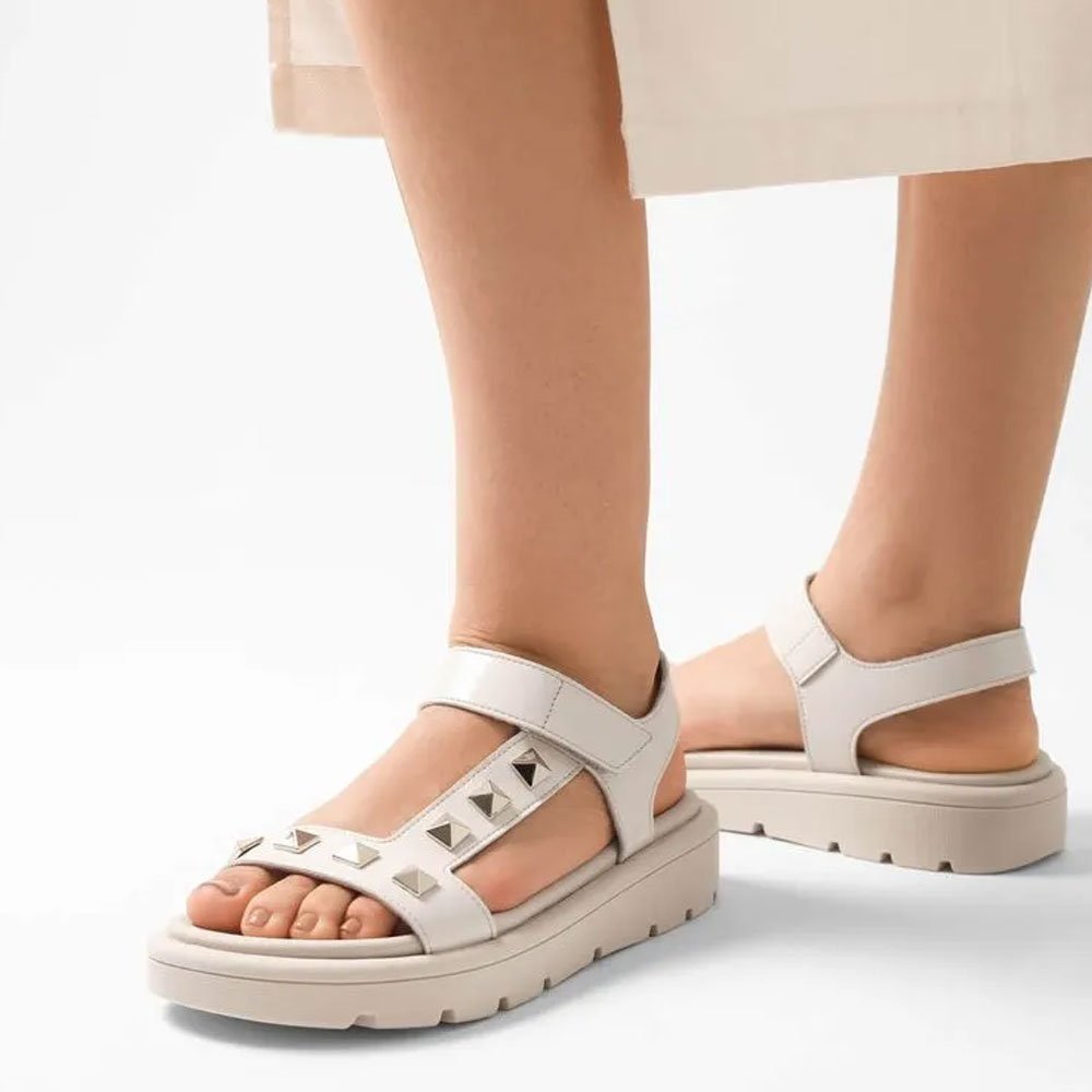 Sandália Papete Feminina Gabriela Off White Piccadilly 486004-01 Branco 2